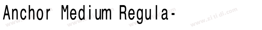 Anchor Medium Regula字体转换